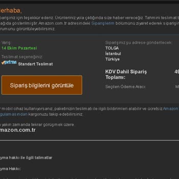 Amazon'un Keyfi Sipariş İptali Ve Geciken Teslimat