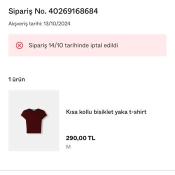 Bershka Sipariş İptali Ve Para İadesi Sorunu