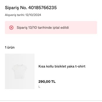 Bershka Sipariş İptali Ve Para İadesi Sorunu