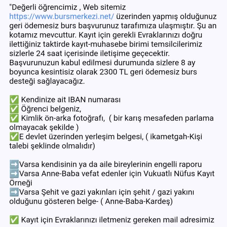 Burs Başvurusunda Kişisel Bilgilerimin Güvenliği Tehlikede!