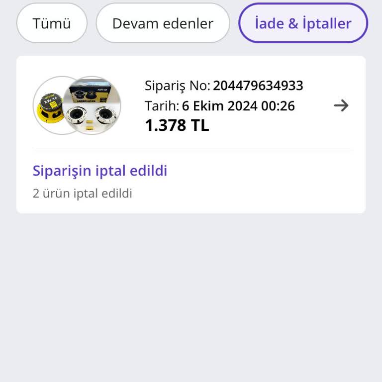 İptal Edilen Siparişin Ücret İadesi Sorunu