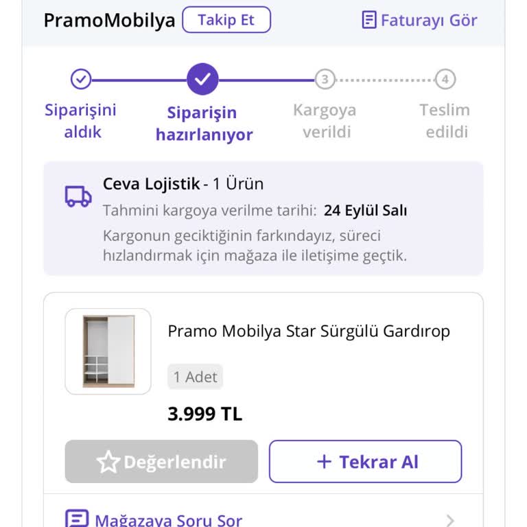 N11 Pramo Mobilya Star Sürgülü Gardırop Şikayeti!