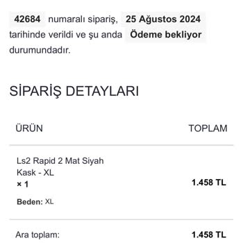 İnternetten Alınan Kaskın Teslim Edilmemesi