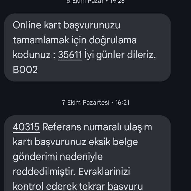 Kart Başvurusu Ve İade Sorunu
