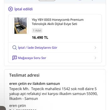 İptal Edilen Siparişin İadesi Yapılmıyor