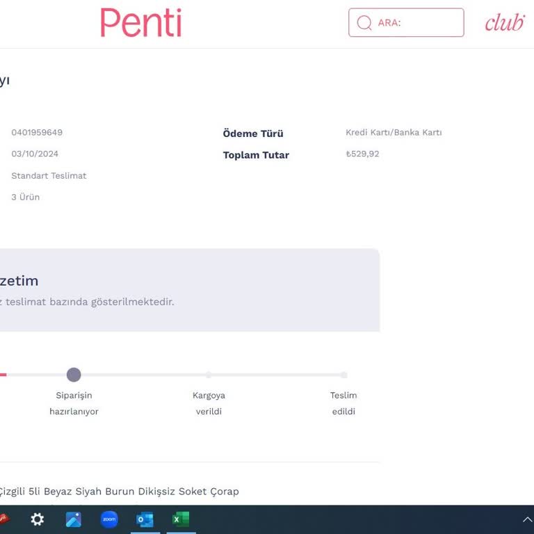 Penti'den Teslim Edilmeyen Sipariş Ve İletişim Sorunu