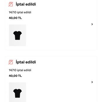 Bershka Uygulaması Sipariş İptal Sorunu
