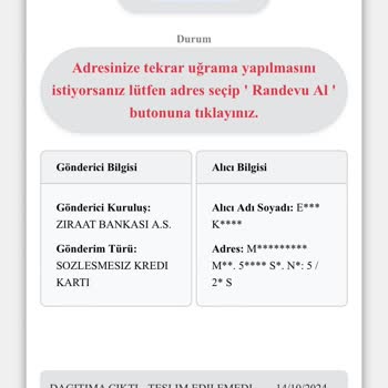 Hayali Adrese Teslimat Sorunu