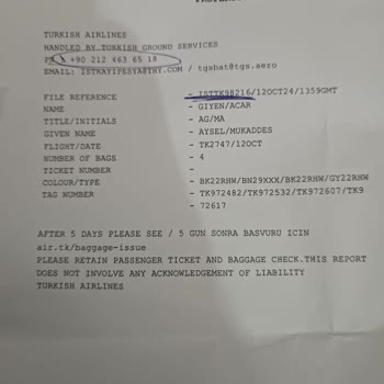 Bagaj Kaybı Ve İletişim Sorunları: Türk Hava Yolları'nda Yaşanan Sorumsuzluk