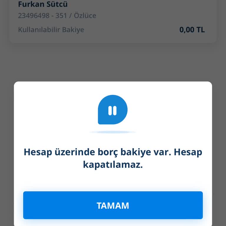 Denizbank Mobil Uygulamada Hesap Kapatma Sorunu