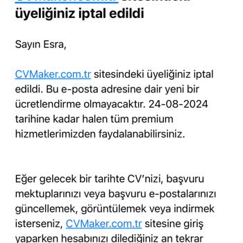 CV Maker Üyelik Ve Ücret Kesintisi Sorunu