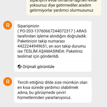 Aras Kargo'nun Yanlış Teslimat Bildirimi Ve İletişim Sorunları