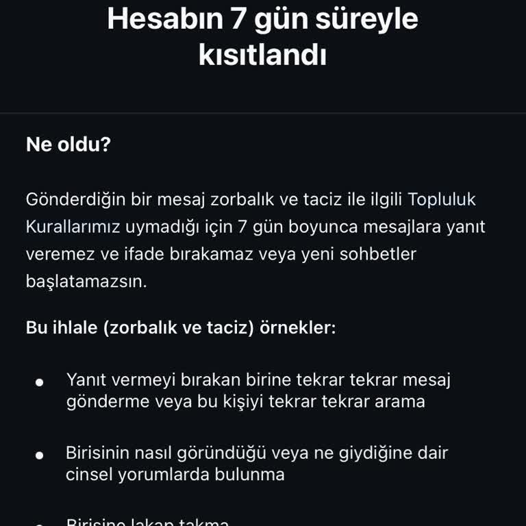 Instagram Haksız Erişim Kısıtlaması Ve Çözüm Talebi