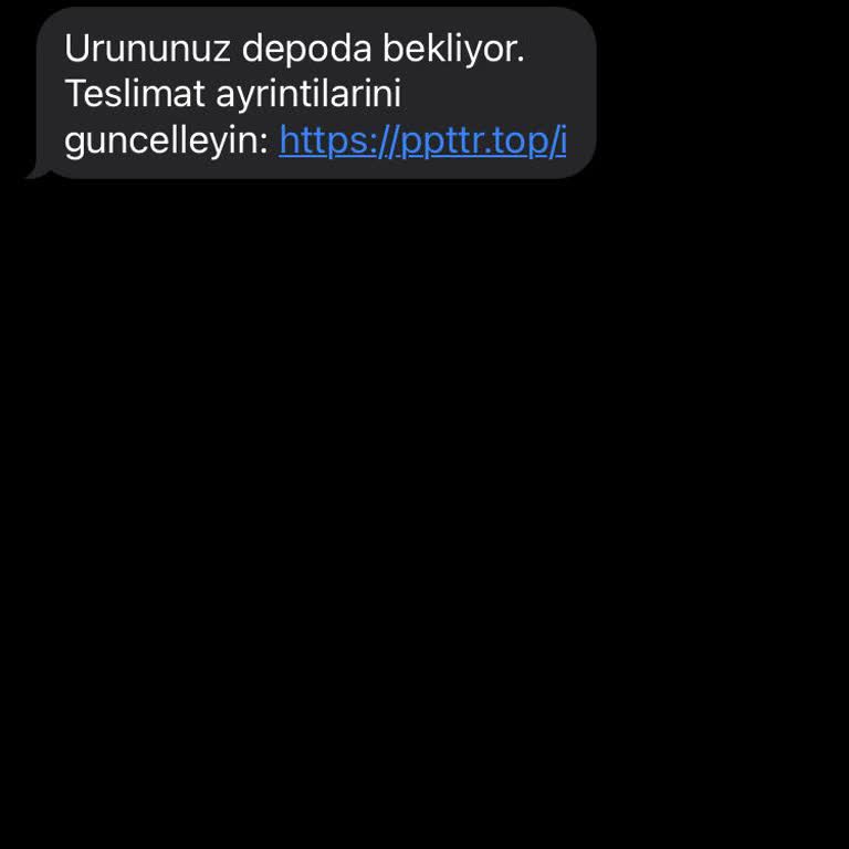 Sahte Web Sitesi Dolandırıcılığı Mesajı