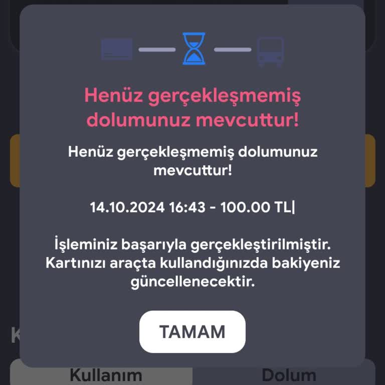 Kentkart Yüklemesi Yapıldı Ama Bakiye Yetersiz Sorunu