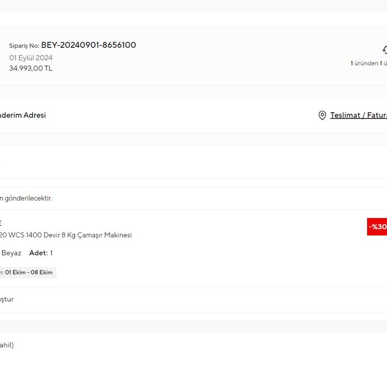 Miele Çamaşır Makinesi Teslimatında Büyük Hayal Kırıklığı
