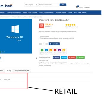 Retail Key Sorunu: Lisans Kodu Çalışmıyor