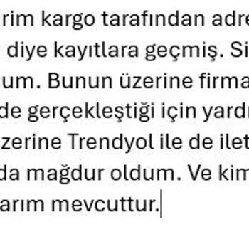 Teslim Edilmeyen Kargo Ve İlgisiz Müşteri Hizmetleri