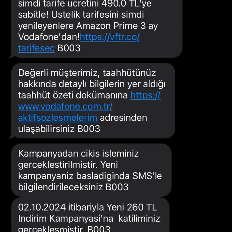 Vodafone Yanıltıcı Paket İçeriği