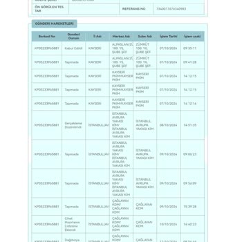 PTT Kargo'nun Geciken Teslimatı Ve Yanıltıcı Bilgilendirme