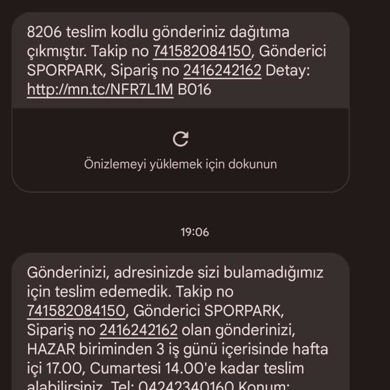 Kargo Teslimatında Yetersiz Hizmet Ve Yanıltıcı Bilgilendirme