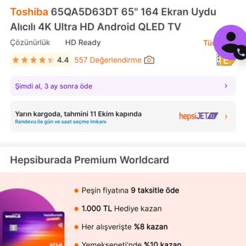 Hepsiburada Worldcard Taksit Sorunu