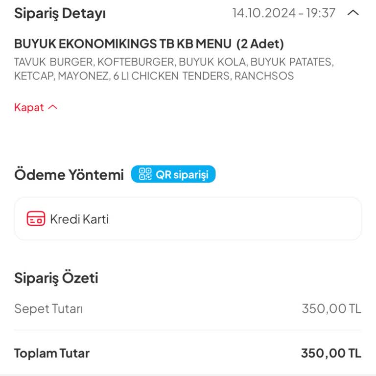 Eksik Ve Yanlış Siparişle Karşılaşma