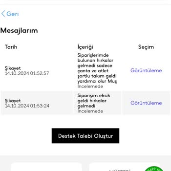 Eksik Ürün Ve Yetersiz Müşteri Hizmeti