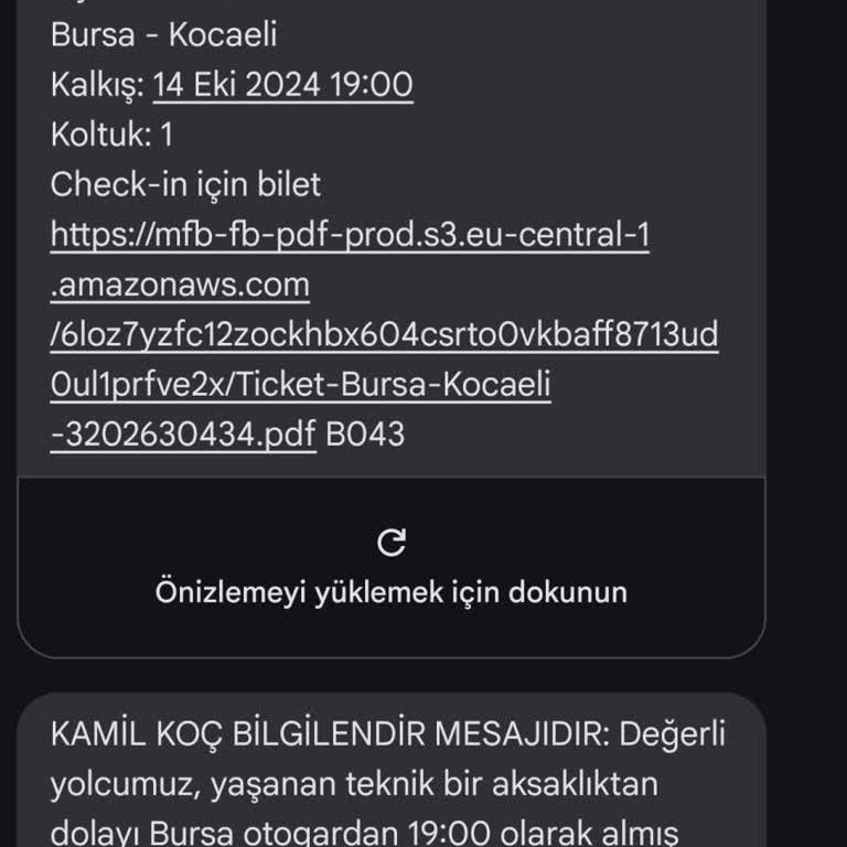 Otobüs Arızası Ve Yetersiz Müşteri Hizmeti