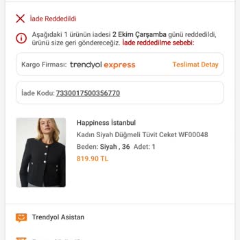 İade Edilmeyen Ceket: Trendyol Güvenimi Sarstı