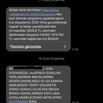 Sürekli Rahatsız Eden Yanıltıcı Borç Bildirimi
