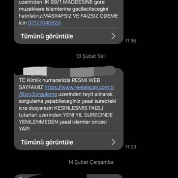Sürekli Rahatsız Eden Yanıltıcı Borç Bildirimi