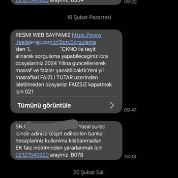 Sürekli Rahatsız Eden Yanıltıcı Borç Bildirimi