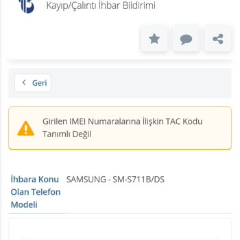 Samsung Galaxy S23FE'nin TAC Kodu Sorunu