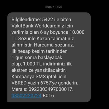 VakıfBank Worldcard Kampanyasına İzinsiz Katılım