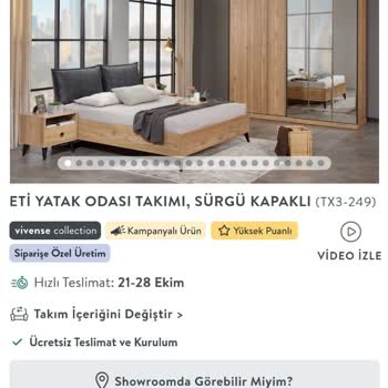 Vivense'den Aldığım Yatak Odası Takımı Fiyat Farkı Sorunu