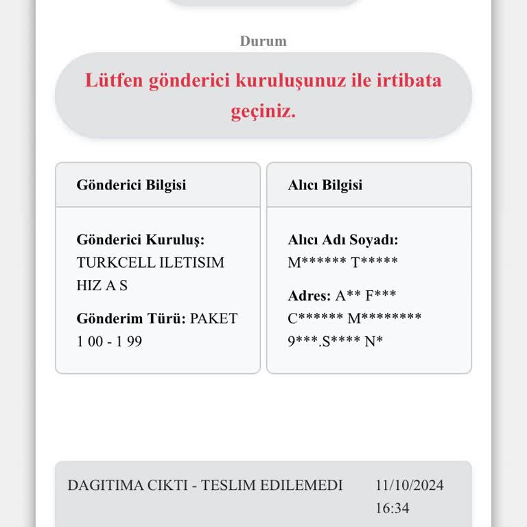 Turkcell Ve Kuryenet İş Birliğinde Yaşanan Sorunlar