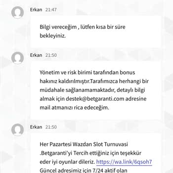 Betgaranti'de Kayıp Bonusumun Silinmesi Ve Çekim Sorunu
