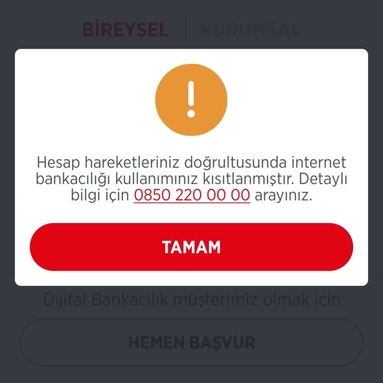 İnternet Bankacılığı Kısıtlaması Ve İletişim Eksikliği
