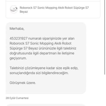 Roborock S7 Robot Süpürge İade Ve Değişim Sorunu
