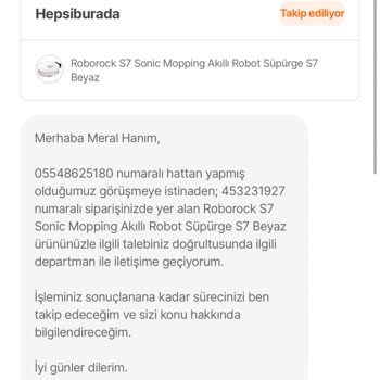 Roborock S7 Robot Süpürge İade Ve Değişim Sorunu