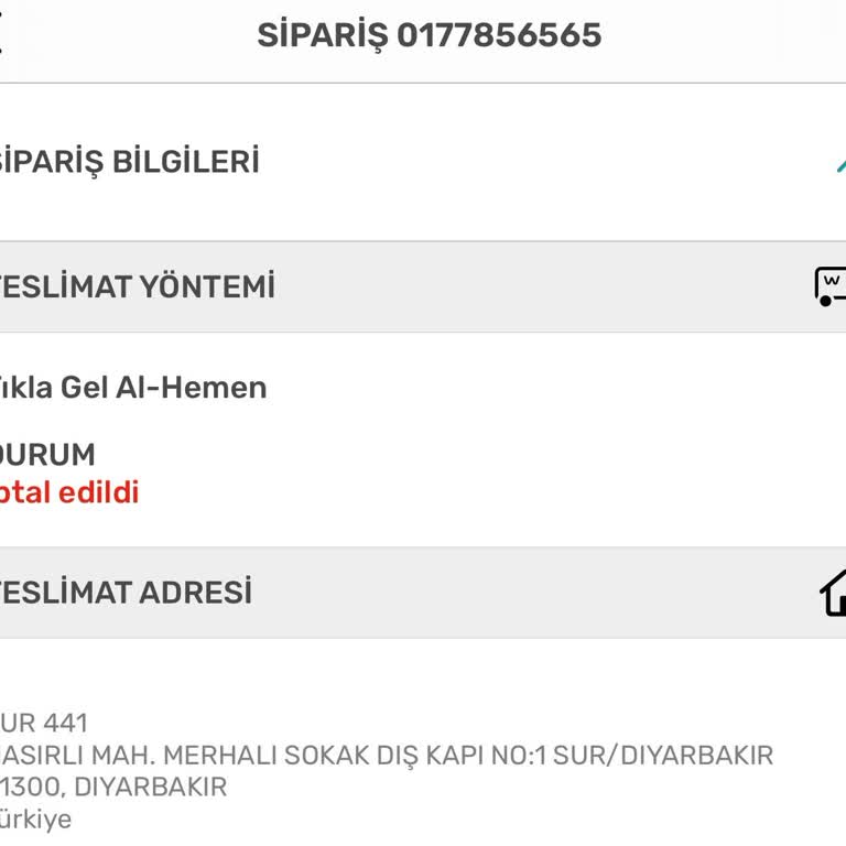 İptal Edilen Sipariş Ve Ulaşılmaz Müşteri Hizmeti