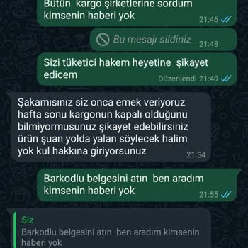Yanıltıcı Kargo Bilgisi Ve Tehdit Edici Davranış