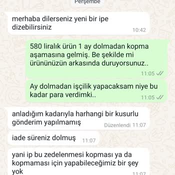 Kalitesiz Ürün Ve Yetersiz Müşteri Hizmeti