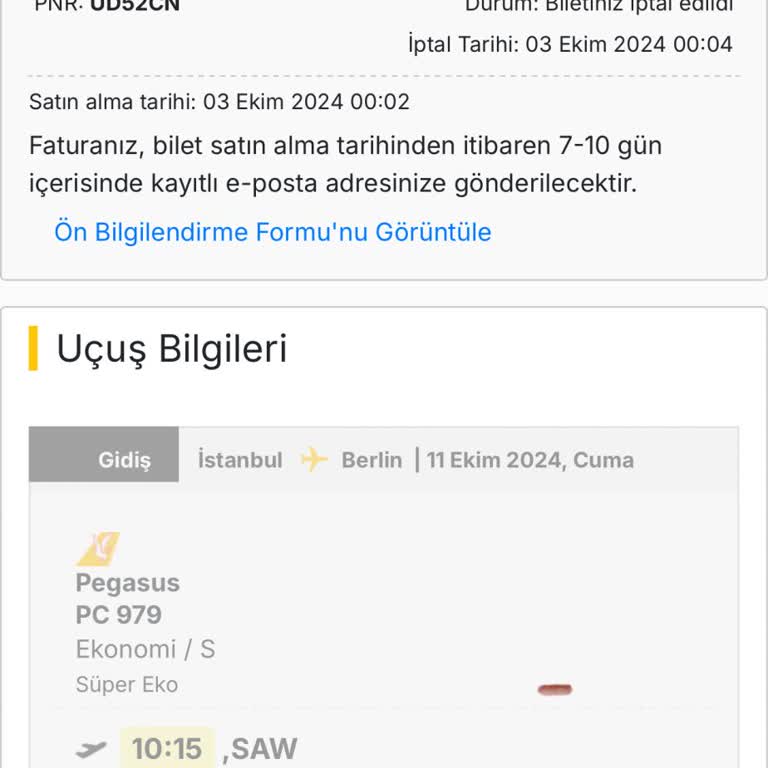 İptal Edilen Biletin İade Sürecinde Muhasebe Sorunu
