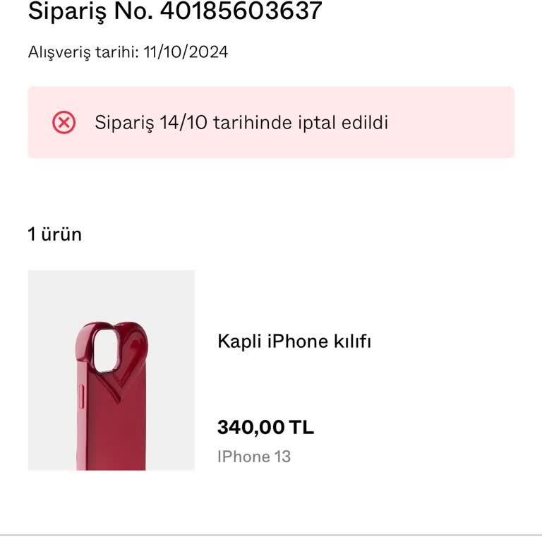 Bershka Alışverişimde İptal Şoku