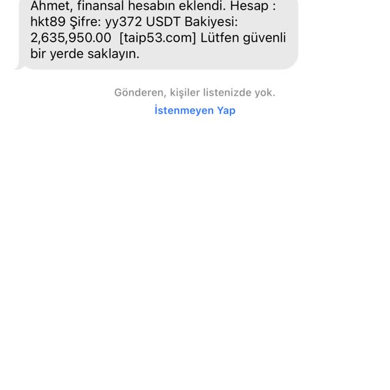 Yanlış Mesaj Ve Olası Borçlanma Tehdidi