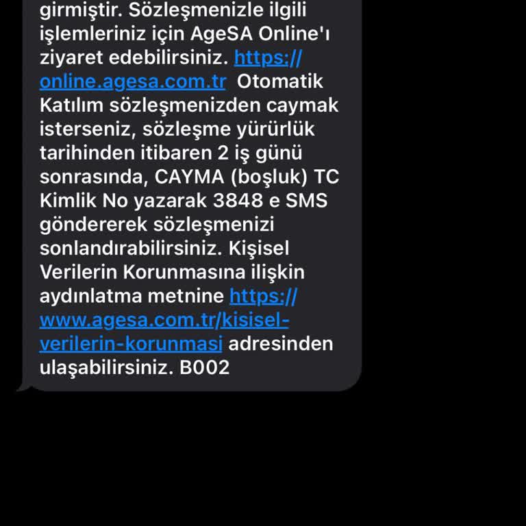 İzinsiz Başlatılan Otomatik Katılım Sözleşmesi