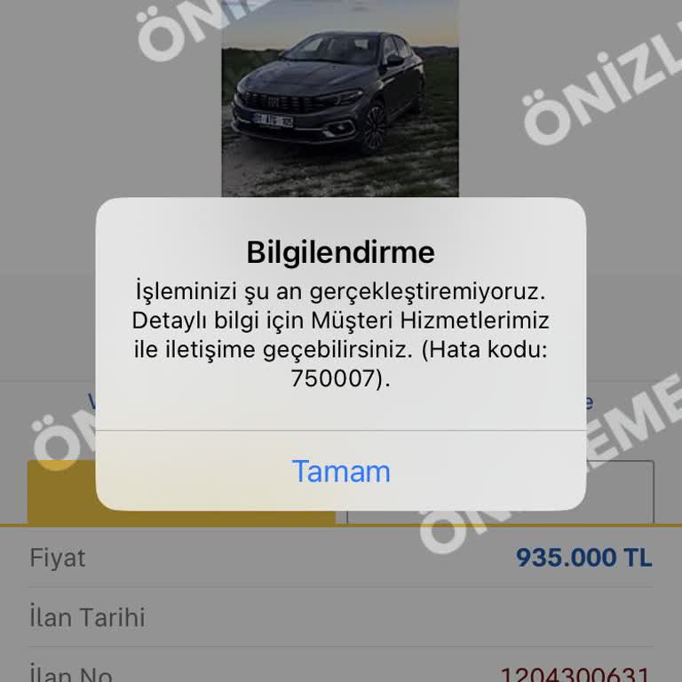 Yayınlanamayan İlan: Acil Hata Düzeltmesi Gerekiyor!