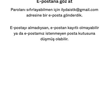 Şifre Sıfırlama Linki Sorunu